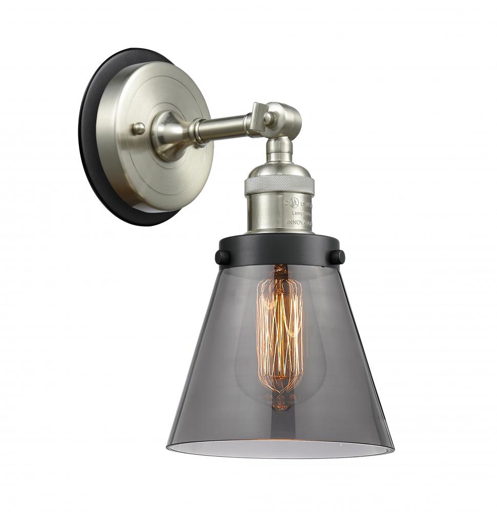 Cone - 1 Light - 6 inch - Brushed Satin Nickel - Sconce