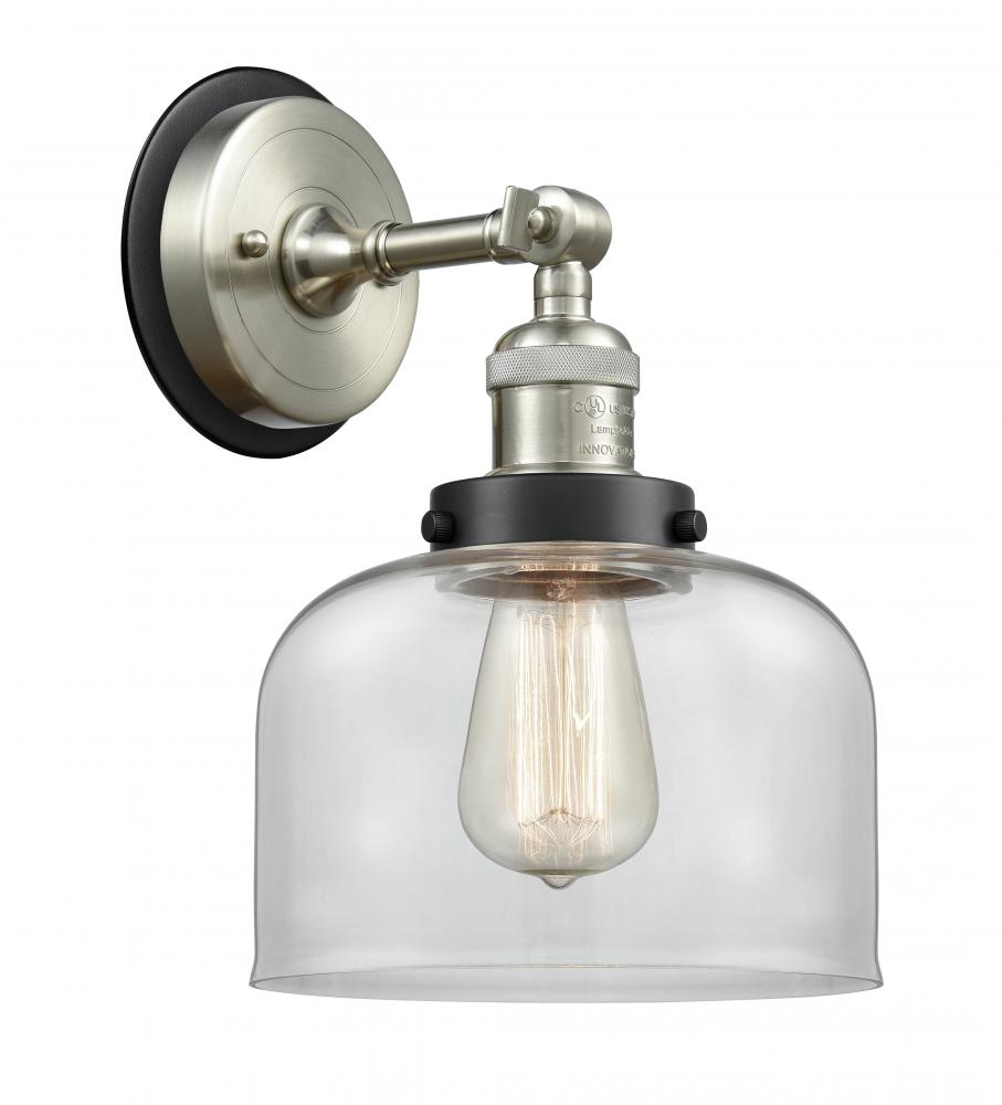 Bell - 1 Light - 8 inch - Brushed Satin Nickel - Sconce