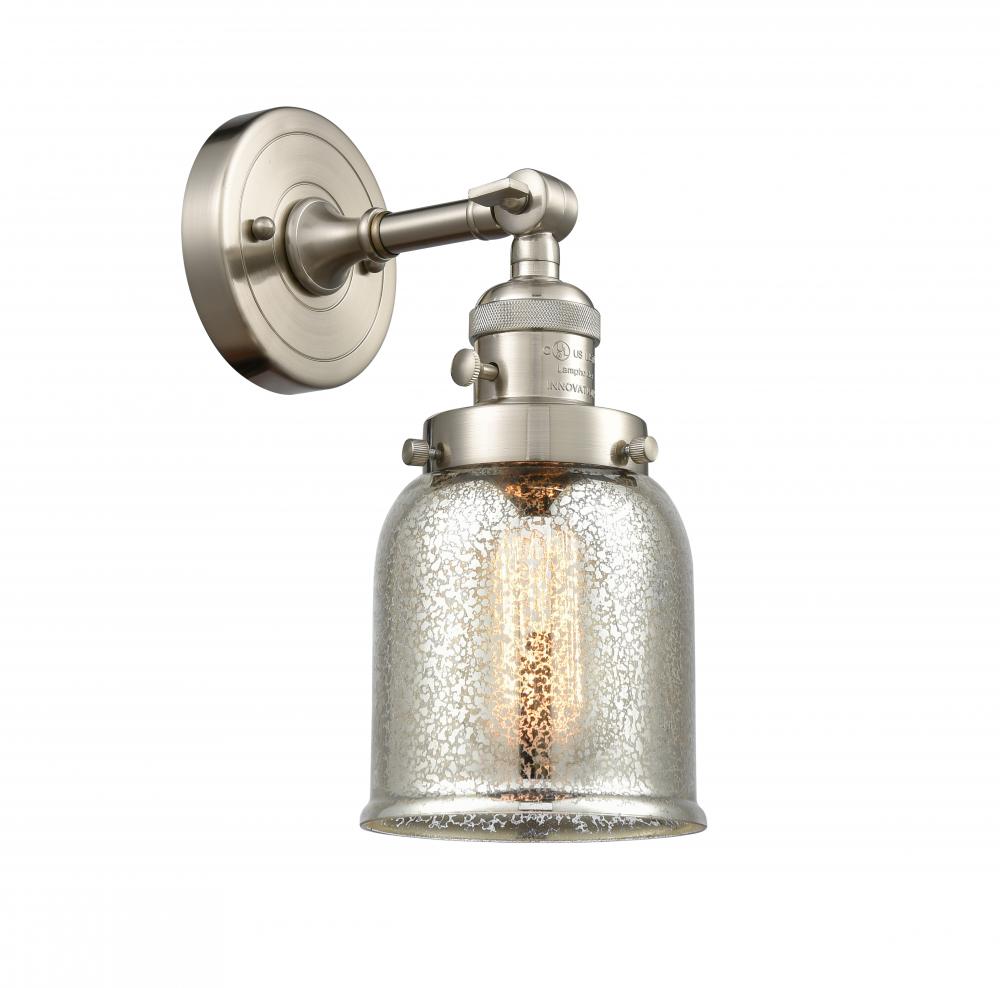 Bell - 1 Light - 5 inch - Brushed Satin Nickel - Adjustable Sconce