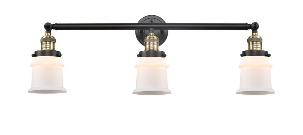 Canton - 3 Light - 30 inch - Black Antique Brass - Bath Vanity Light