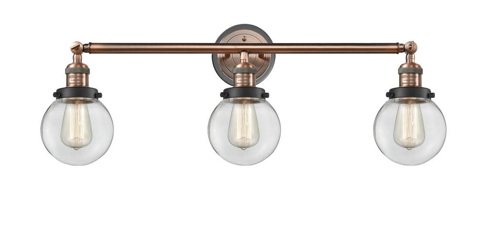 Beacon - 3 Light - 30 inch - Antique Copper - Bath Vanity Light