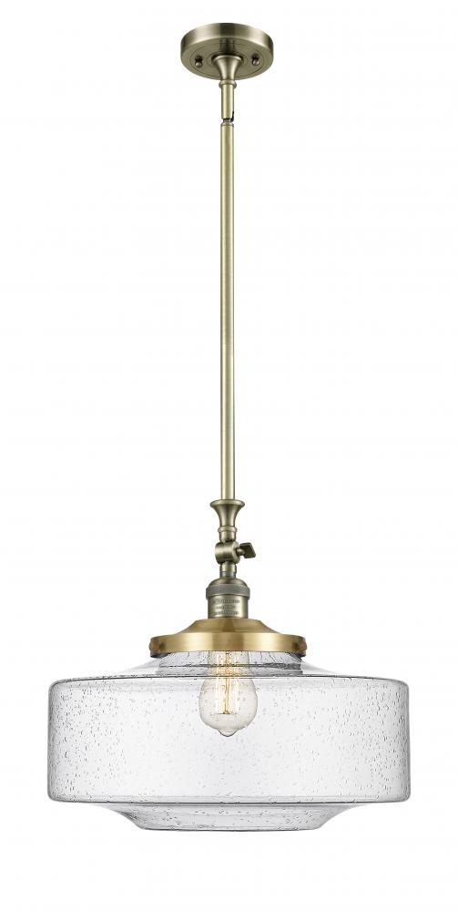 Bridgeton - 1 Light - 16 inch - Antique Brass - Stem Hung - Mini Pendant