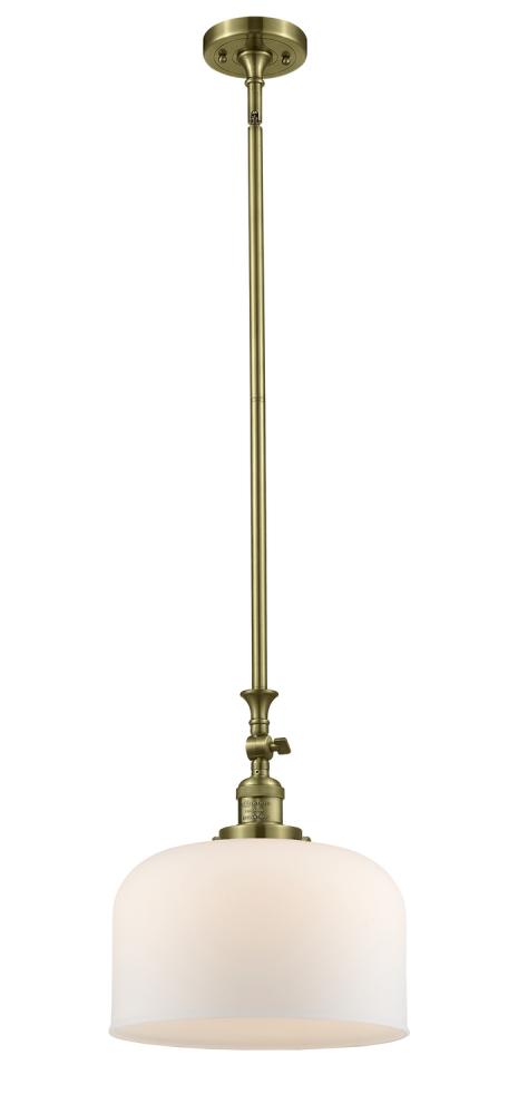 Bell - 1 Light - 12 inch - Antique Brass - Stem Hung - Mini Pendant