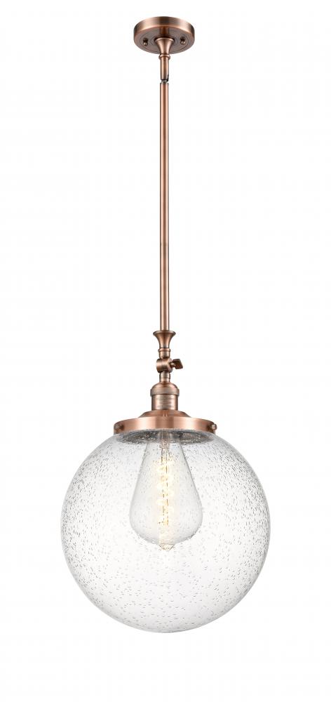 Beacon - 1 Light - 12 inch - Antique Copper - Stem Hung - Mini Pendant