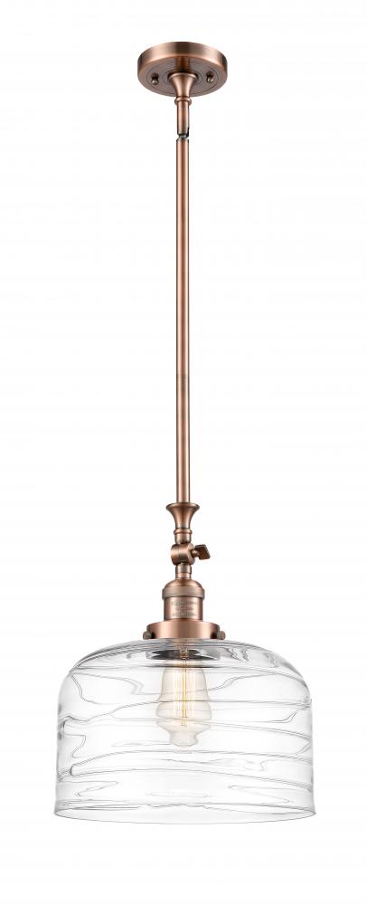 Bell - 1 Light - 12 inch - Antique Copper - Stem Hung - Mini Pendant