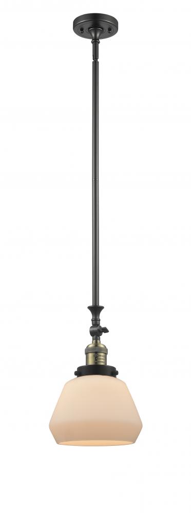 Fulton - 1 Light - 7 inch - Black Antique Brass - Stem Hung - Mini Pendant