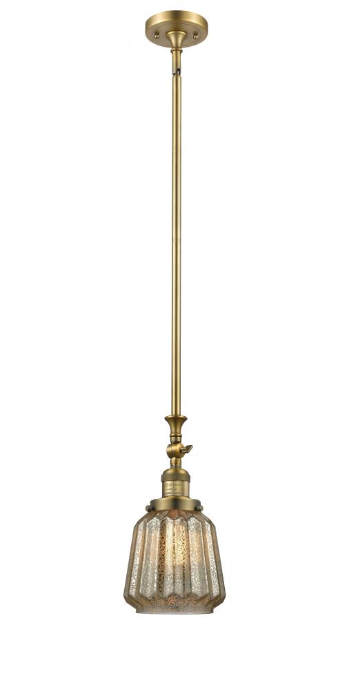 Chatham - 1 Light - 7 inch - Brushed Brass - Stem Hung - Mini Pendant