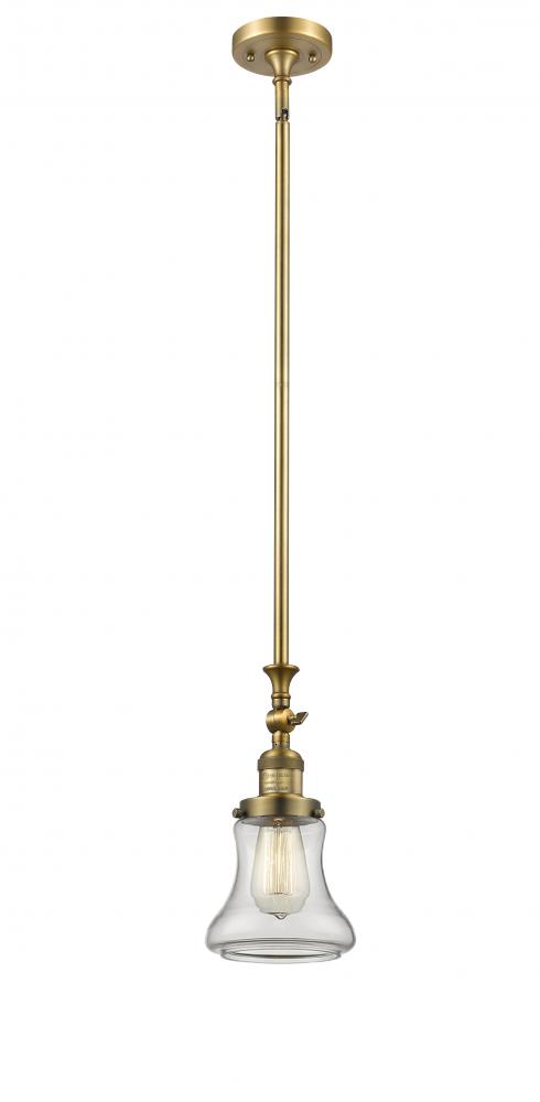 Bellmont - 1 Light - 6 inch - Brushed Brass - Stem Hung - Mini Pendant