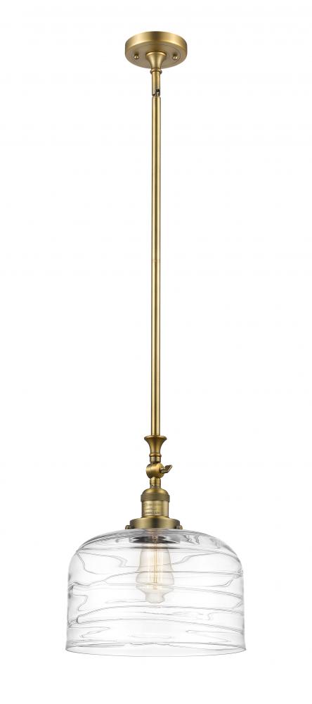 Bell - 1 Light - 12 inch - Brushed Brass - Stem Hung - Mini Pendant