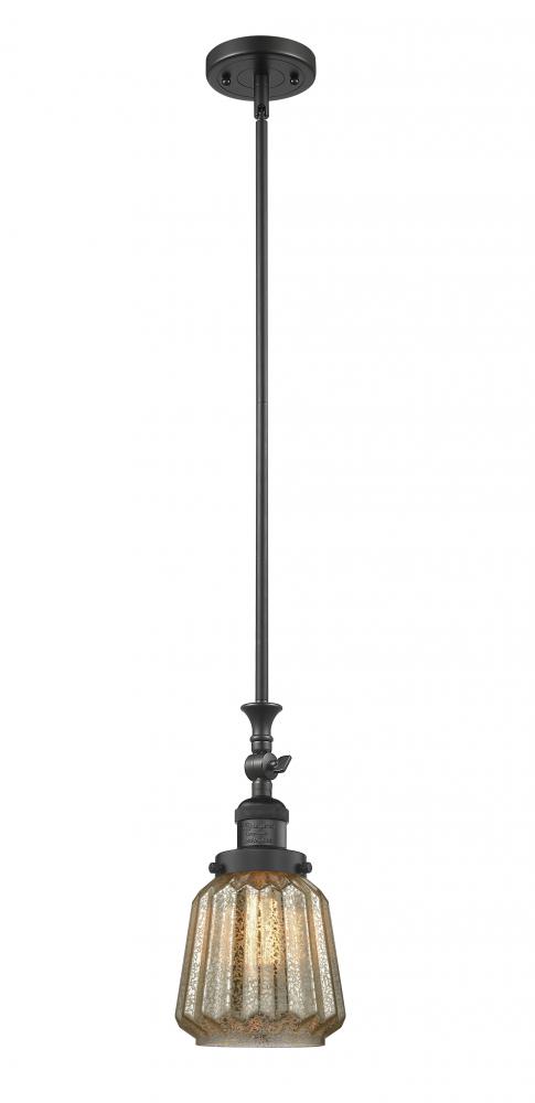 Chatham - 1 Light - 7 inch - Matte Black - Stem Hung - Mini Pendant