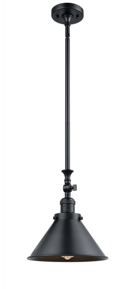 Briarcliff - 1 Light - 10 inch - Matte Black - Stem Hung - Mini Pendant