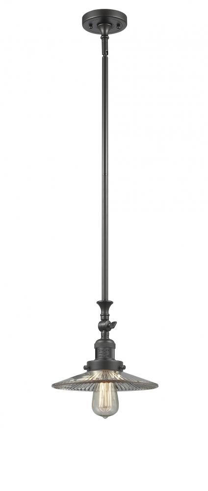 Halophane - 1 Light - 9 inch - Oil Rubbed Bronze - Stem Hung - Mini Pendant