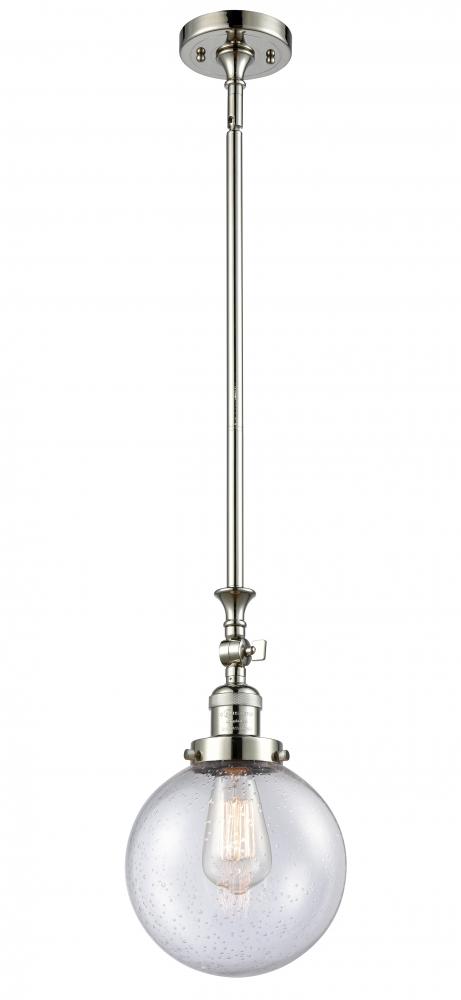Beacon - 1 Light - 8 inch - Polished Nickel - Stem Hung - Mini Pendant