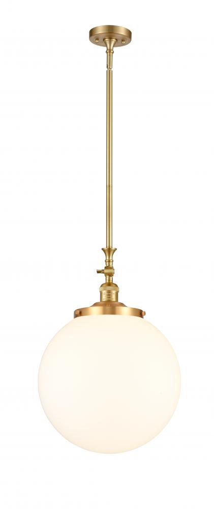 Beacon - 1 Light - 12 inch - Satin Gold - Stem Hung - Mini Pendant