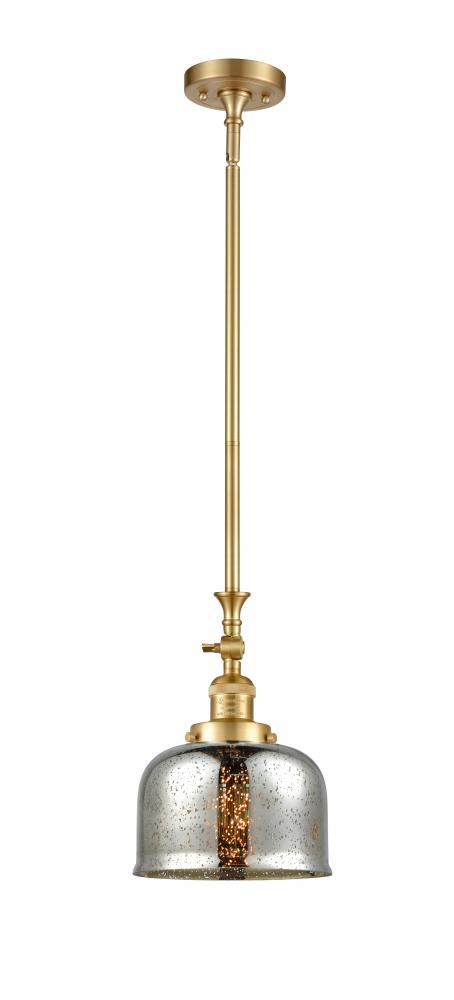 Bell - 1 Light - 8 inch - Satin Gold - Stem Hung - Mini Pendant