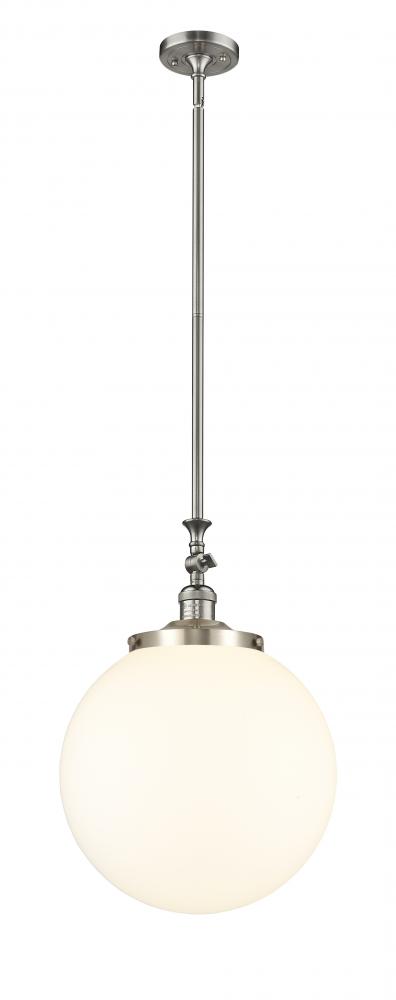 Beacon - 1 Light - 12 inch - Brushed Satin Nickel - Stem Hung - Mini Pendant