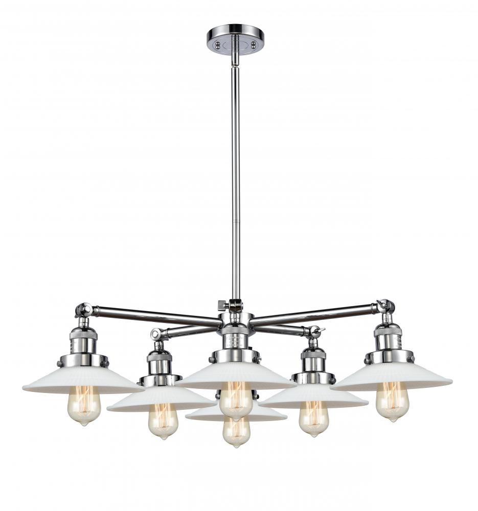 Halophane 6 Light Chandelier