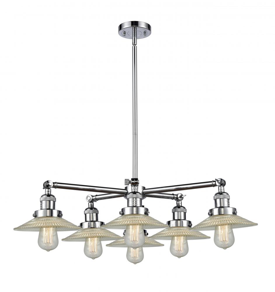 Halophane 6 Light Chandelier