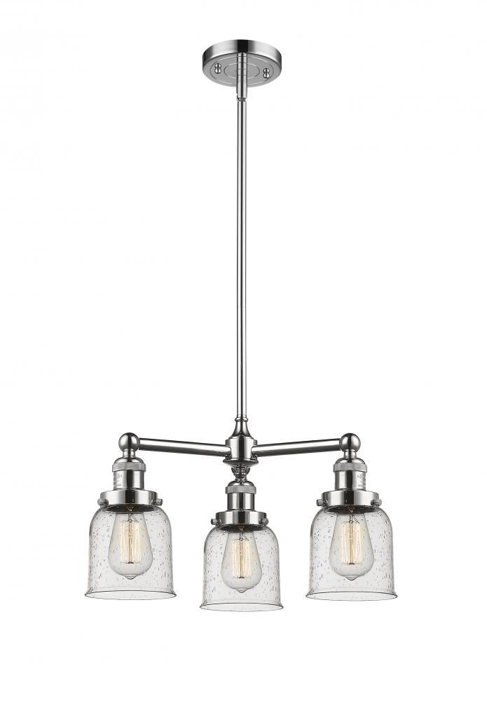 Bell - 3 Light - 19 inch - Polished Nickel - Stem Hung - Chandelier