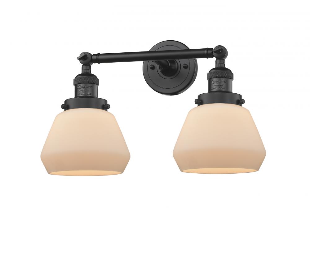 Fulton - 2 Light - 17 inch - Matte Black - Adjustable Bath Vanity Light