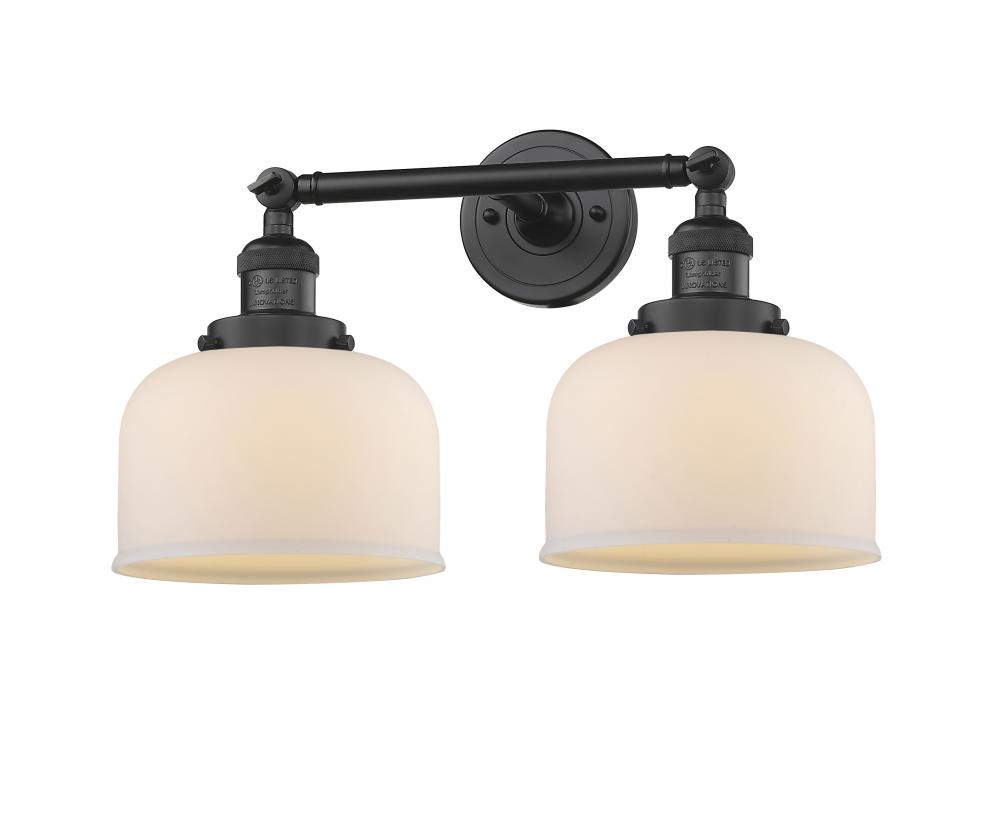 Bell - 2 Light - 19 inch - Matte Black - Bath Vanity Light