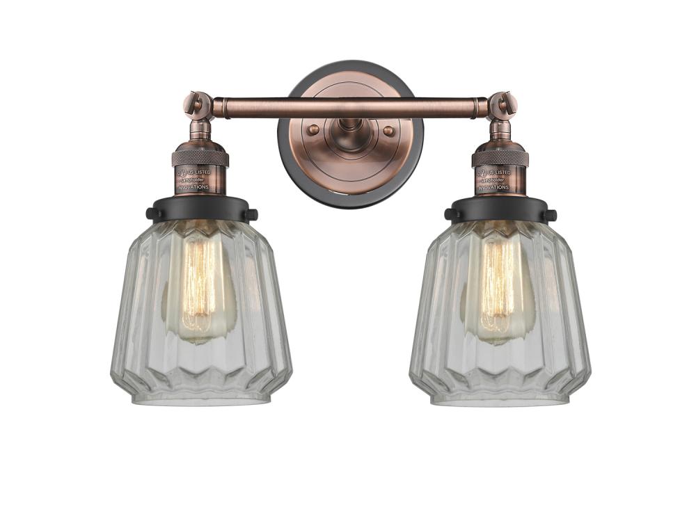 Chatham - 2 Light - 16 inch - Antique Copper - Bath Vanity Light