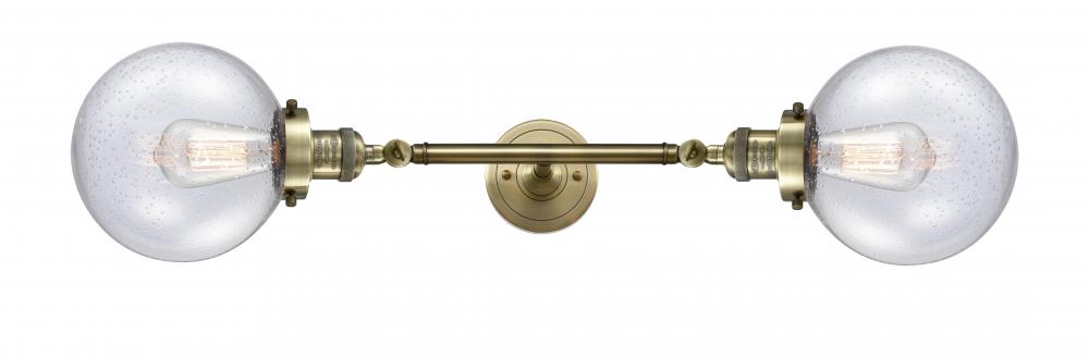 Beacon - 2 Light - 8 inch - Antique Brass - Bath Vanity Light