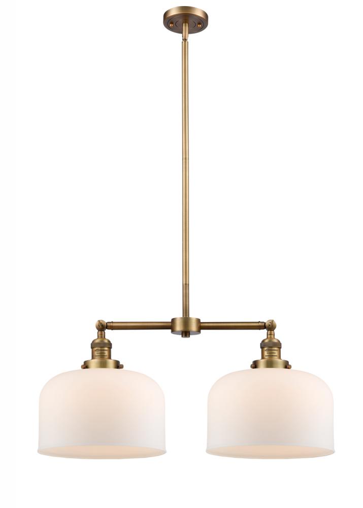 Bell - 2 Light - 21 inch - Brushed Brass - Stem Hung - Island Light