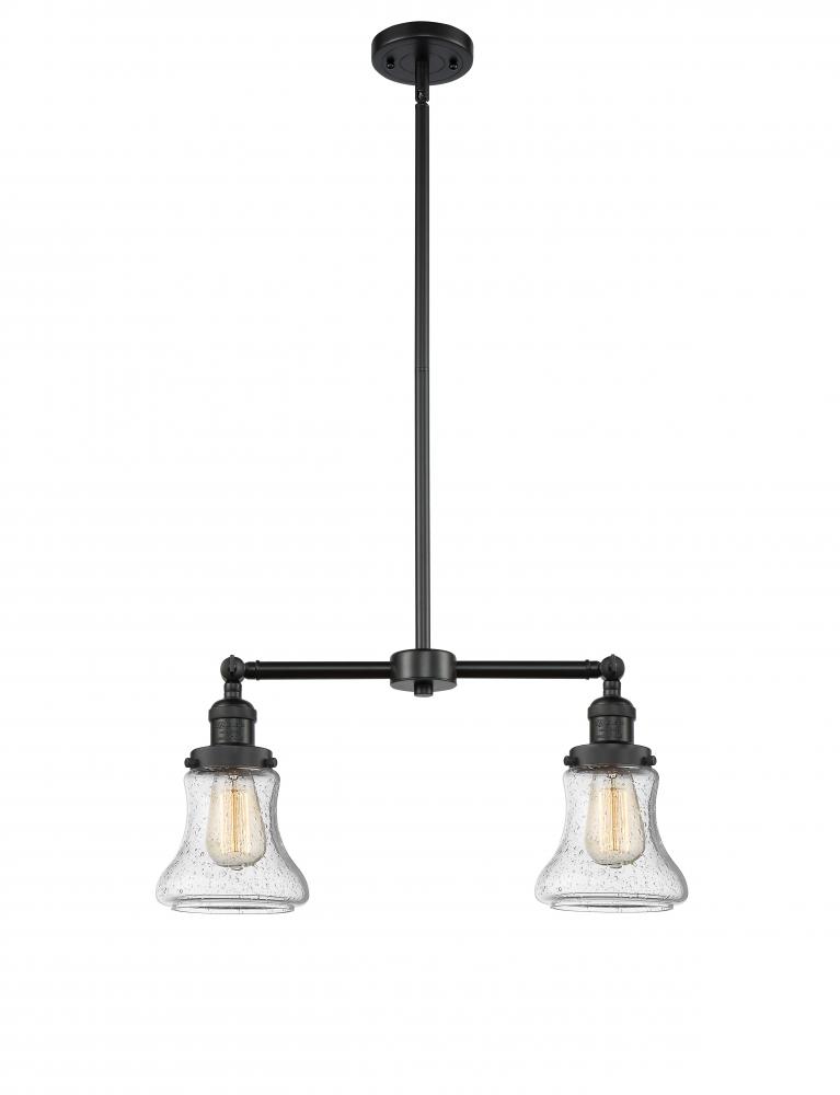 Bellmont - 2 Light - 21 inch - Matte Black - Stem Hung - Adjustable Island Light