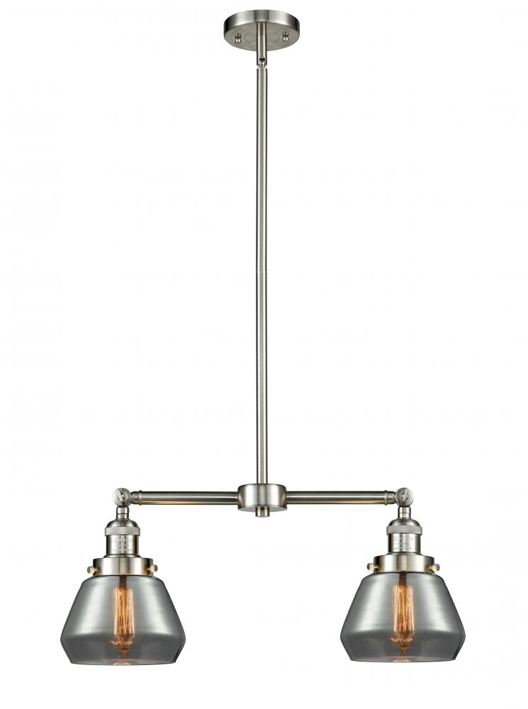 Fulton - 2 Light - 21 inch - Brushed Satin Nickel - Stem Hung - Island Light