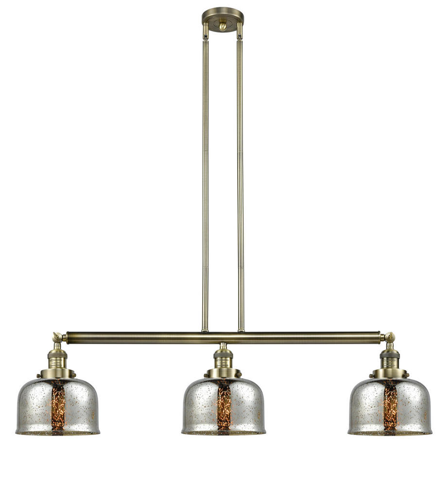 Bell - 3 Light - 41 inch - Antique Brass - Stem Hung - Island Light