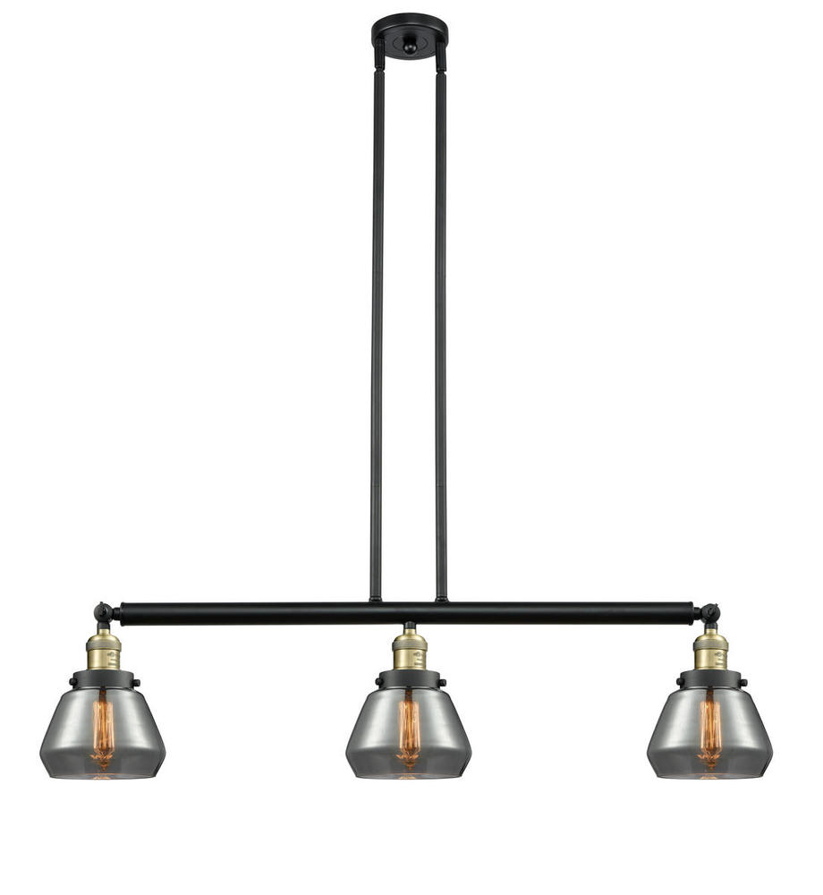 Fulton - 3 Light - 39 inch - Black Antique Brass - Stem Hung - Island Light