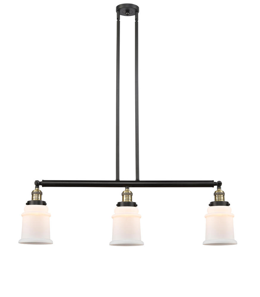 Canton - 3 Light - 39 inch - Black Antique Brass - Stem Hung - Island Light