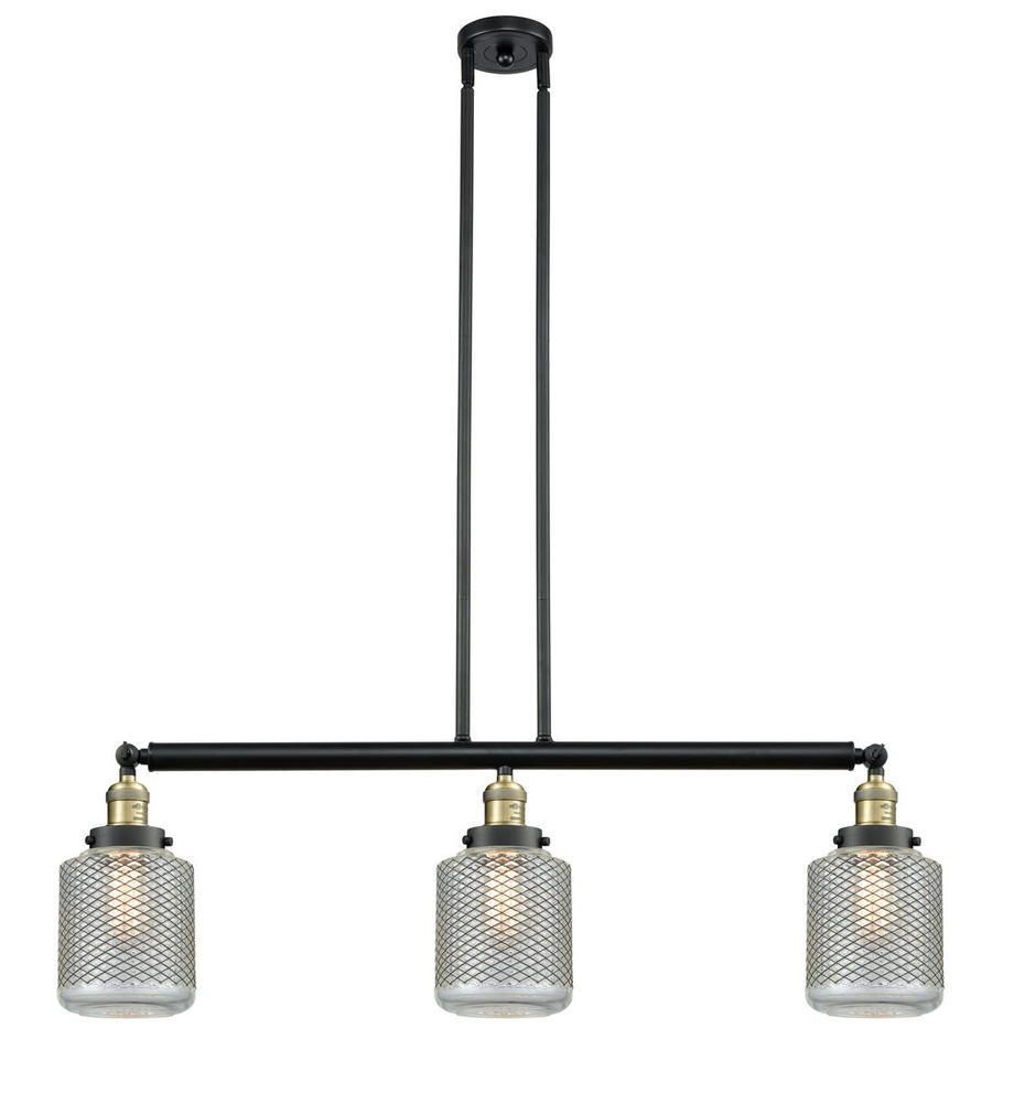 Stanton - 3 Light - 39 inch - Black Antique Brass - Stem Hung - Island Light