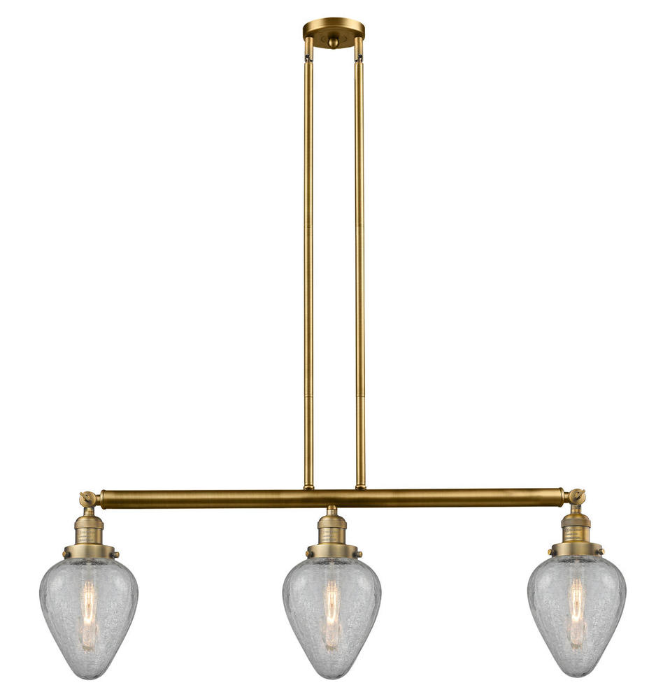 Geneseo - 3 Light - 38 inch - Brushed Brass - Stem Hung - Island Light