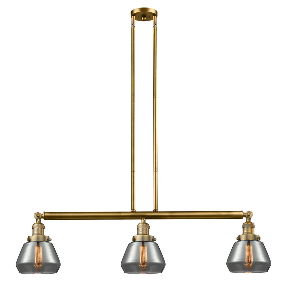 Fulton - 3 Light - 39 inch - Brushed Brass - Stem Hung - Island Light