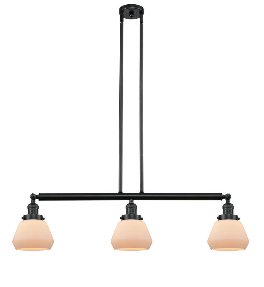 Fulton - 3 Light - 39 inch - Matte Black - Stem Hung - Island Light