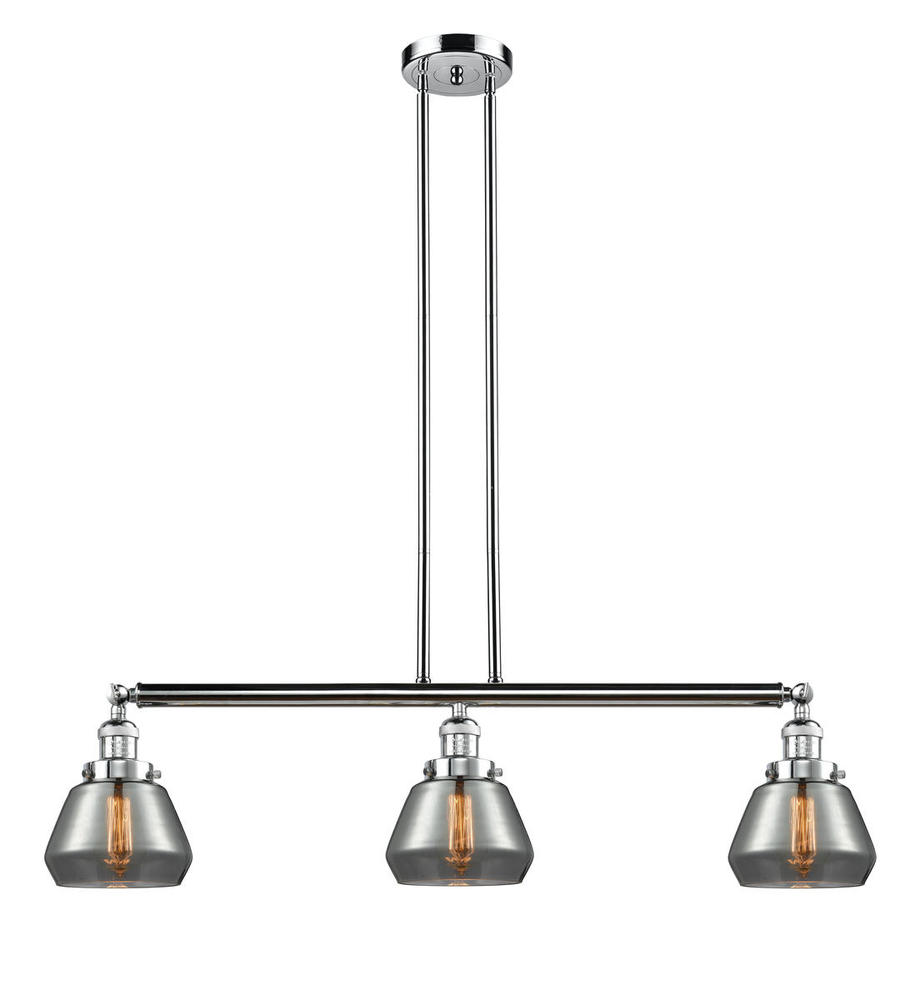 Fulton - 3 Light - 39 inch - Polished Chrome - Stem Hung - Island Light