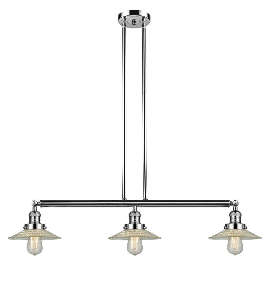 Halophane - 3 Light - 41 inch - Polished Nickel - Stem Hung - Island Light