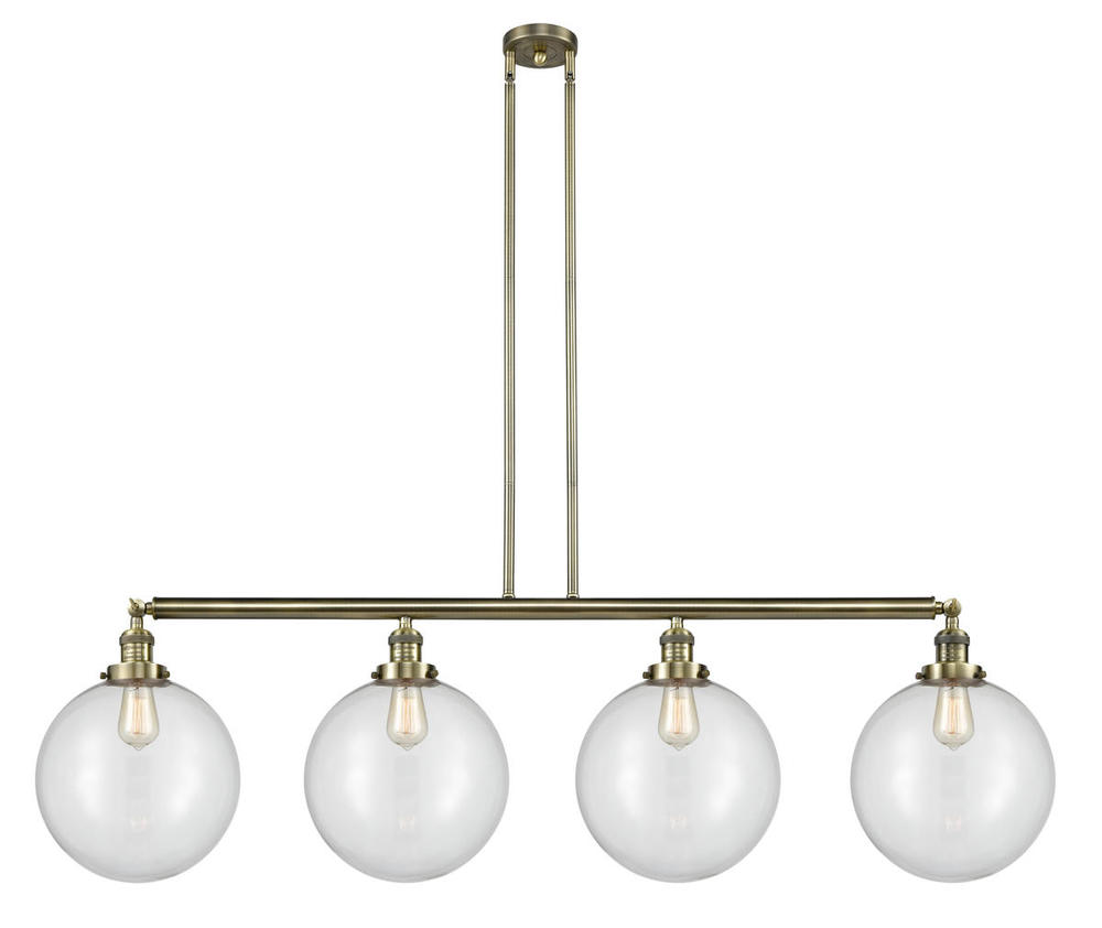 Beacon - 4 Light - 56 inch - Antique Brass - Stem Hung - Island Light