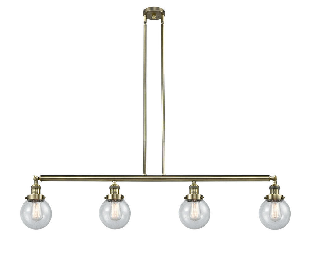 Beacon - 4 Light - 51 inch - Antique Brass - Stem Hung - Island Light