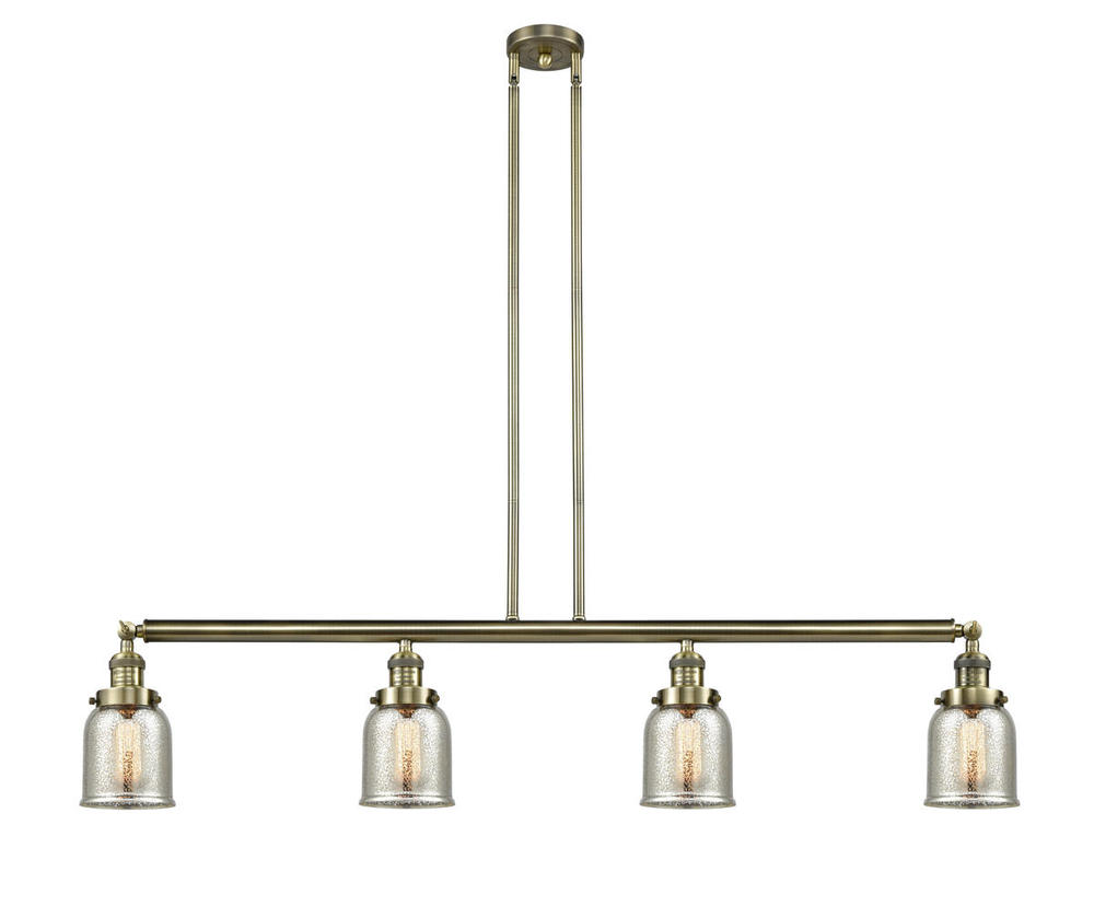 Bell - 4 Light - 50 inch - Antique Brass - Stem Hung - Island Light