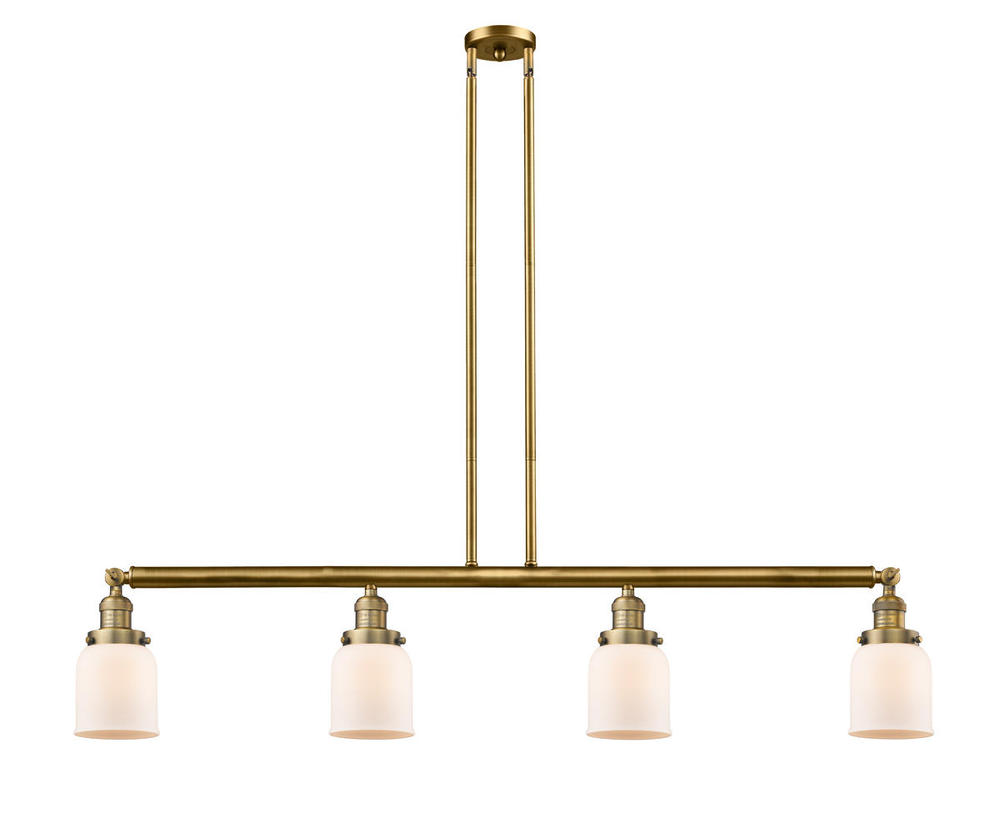 Bell - 4 Light - 50 inch - Brushed Brass - Stem Hung - Island Light