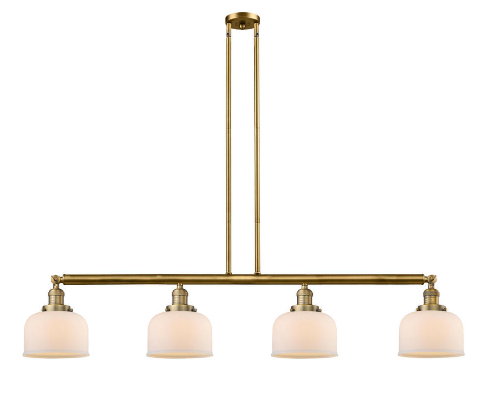 Bell - 4 Light - 53 inch - Brushed Brass - Stem Hung - Island Light