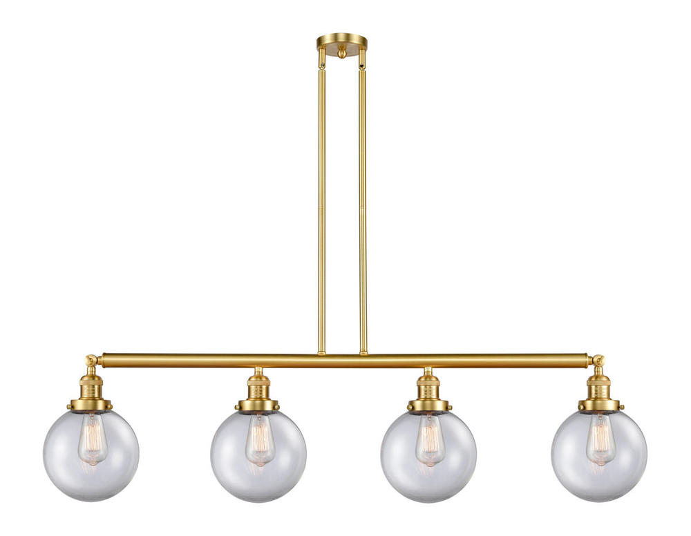 Beacon - 4 Light - 53 inch - Satin Gold - Stem Hung - Island Light