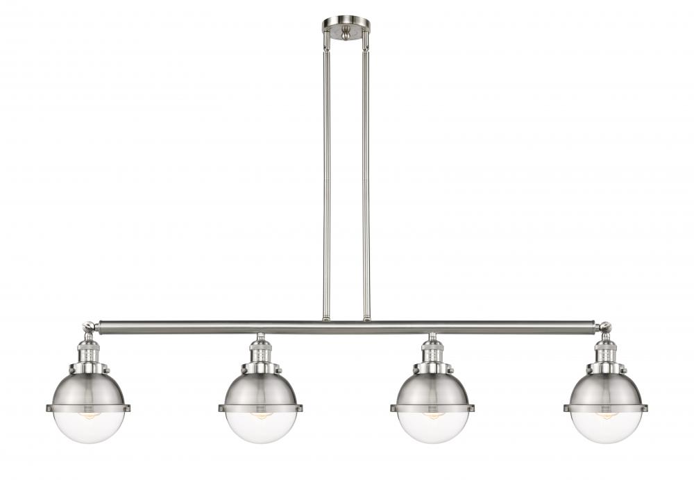 Hampden - 4 Light - 52 inch - Brushed Satin Nickel - Stem Hung - Island Light