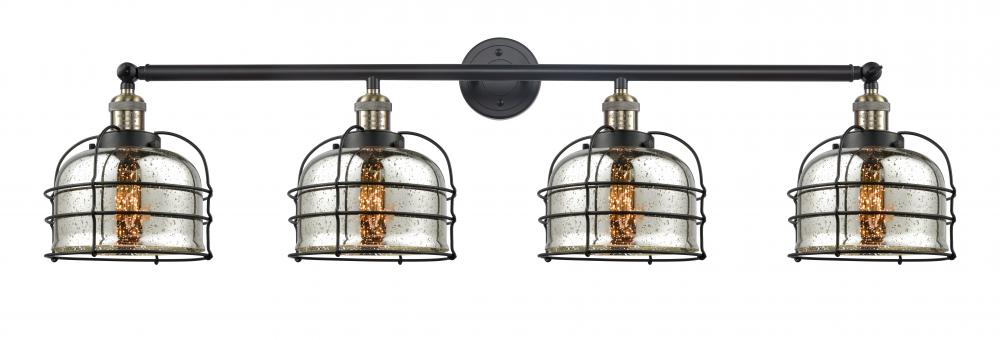 Bell Cage - 4 Light - 45 inch - Black Antique Brass - Bath Vanity Light