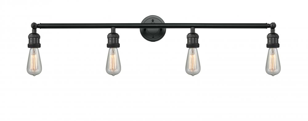 Bare Bulb - 4 Light - 42 inch - Matte Black - Bath Vanity Light