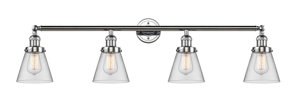 Cone - 4 Light - 42 inch - Polished Chrome - Adjustable Bath Vanity Light