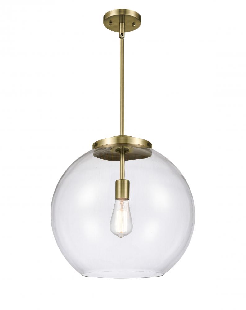 Athens - 1 Light - 16 inch - Antique Brass - Stem Hung - Pendant